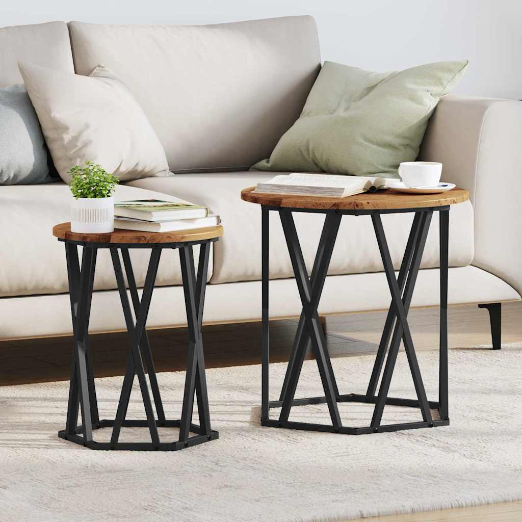 Couchtisch 2 pcs Altholz 50 x 50 x 50 cm