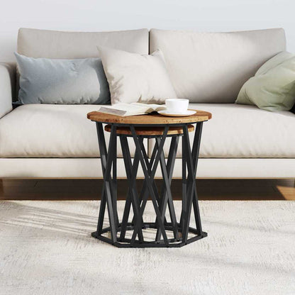 Couchtisch 2 stk. Altholz 50 x 50 x 50 cm