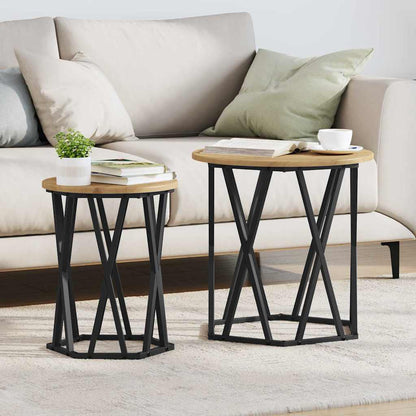 Couchtisch 2 stk. Artisan-Eiche 50 x 50 x 50 cm