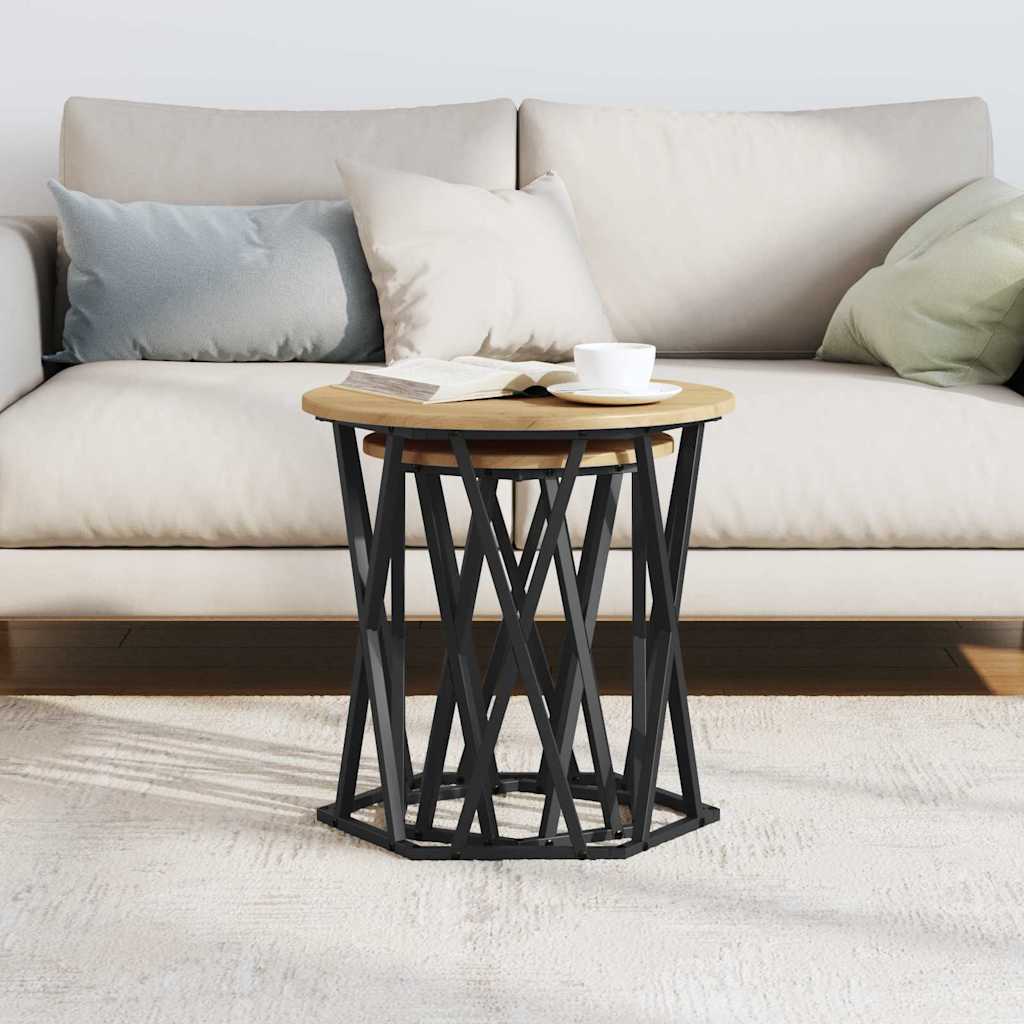 Couchtisch 2 pcs Eiche handwerklich 50 x 50 x 50 cm
