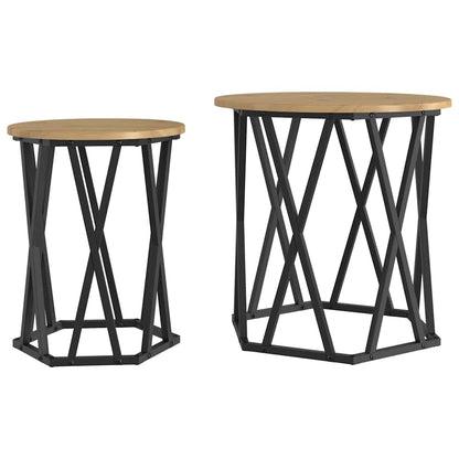 Couchtisch 2 stk. Artisan-Eiche 50 x 50 x 50 cm