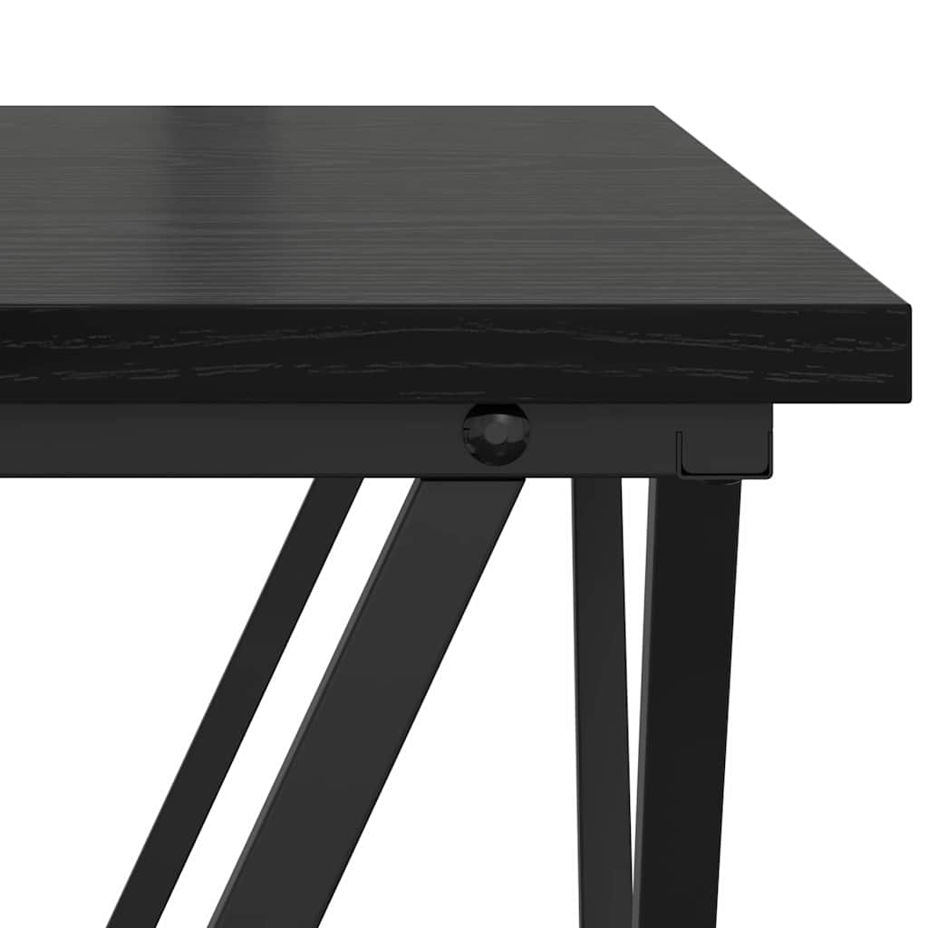 Beistelltisch-Set 2 stk. Schwarz Eichen-Optik 50 x 50 x 40 cm