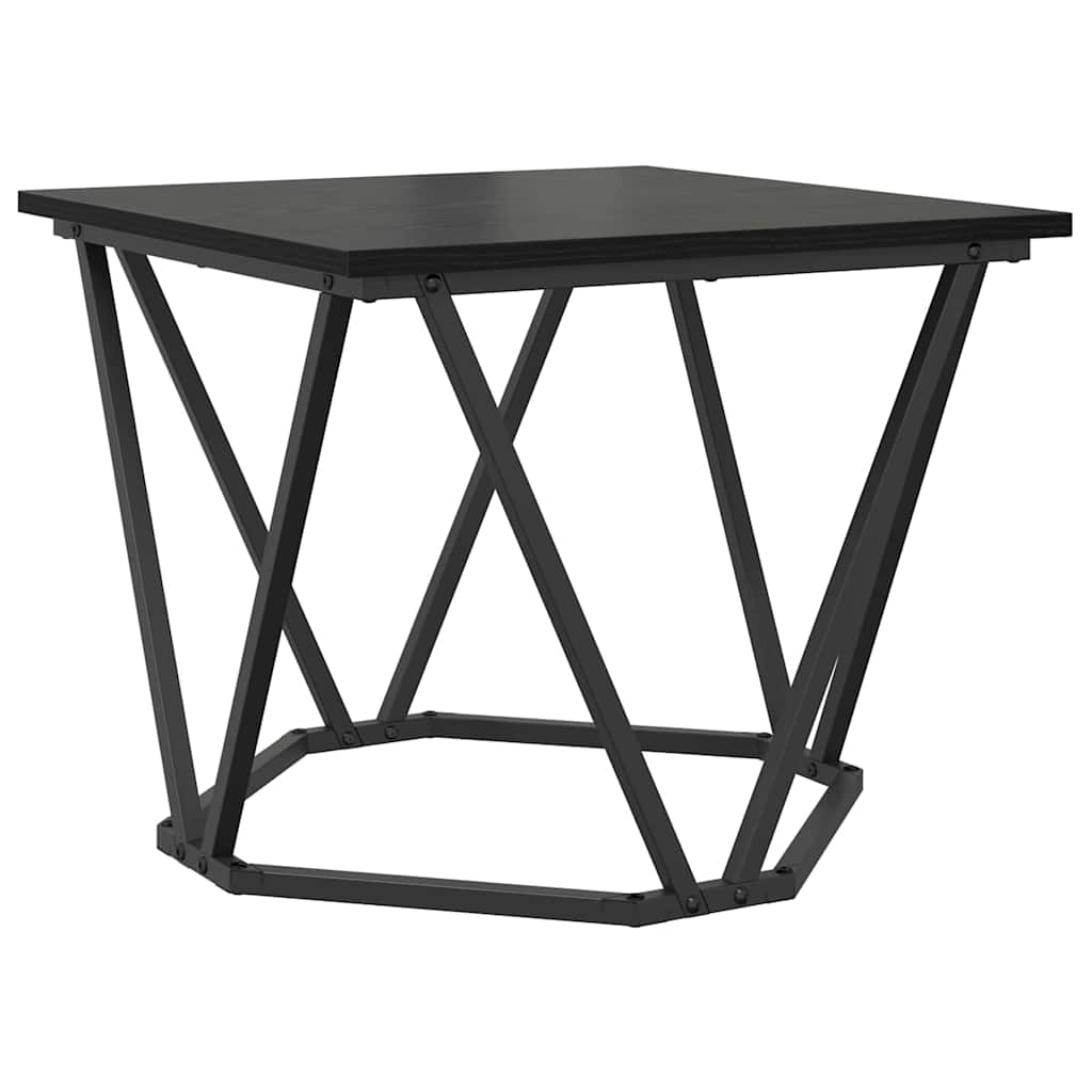 Beistelltisch-Set 2 stk. Schwarz Eichen-Optik 50 x 50 x 40 cm