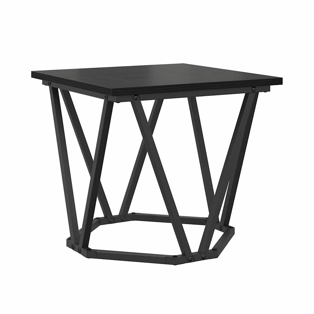 Beistelltisch-Set 2 stk. Schwarz Eichen-Optik 50 x 50 x 40 cm