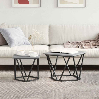 Beistelltisch-Set 2 stk. Graues Sonoma 50 x 50 x 40 cm