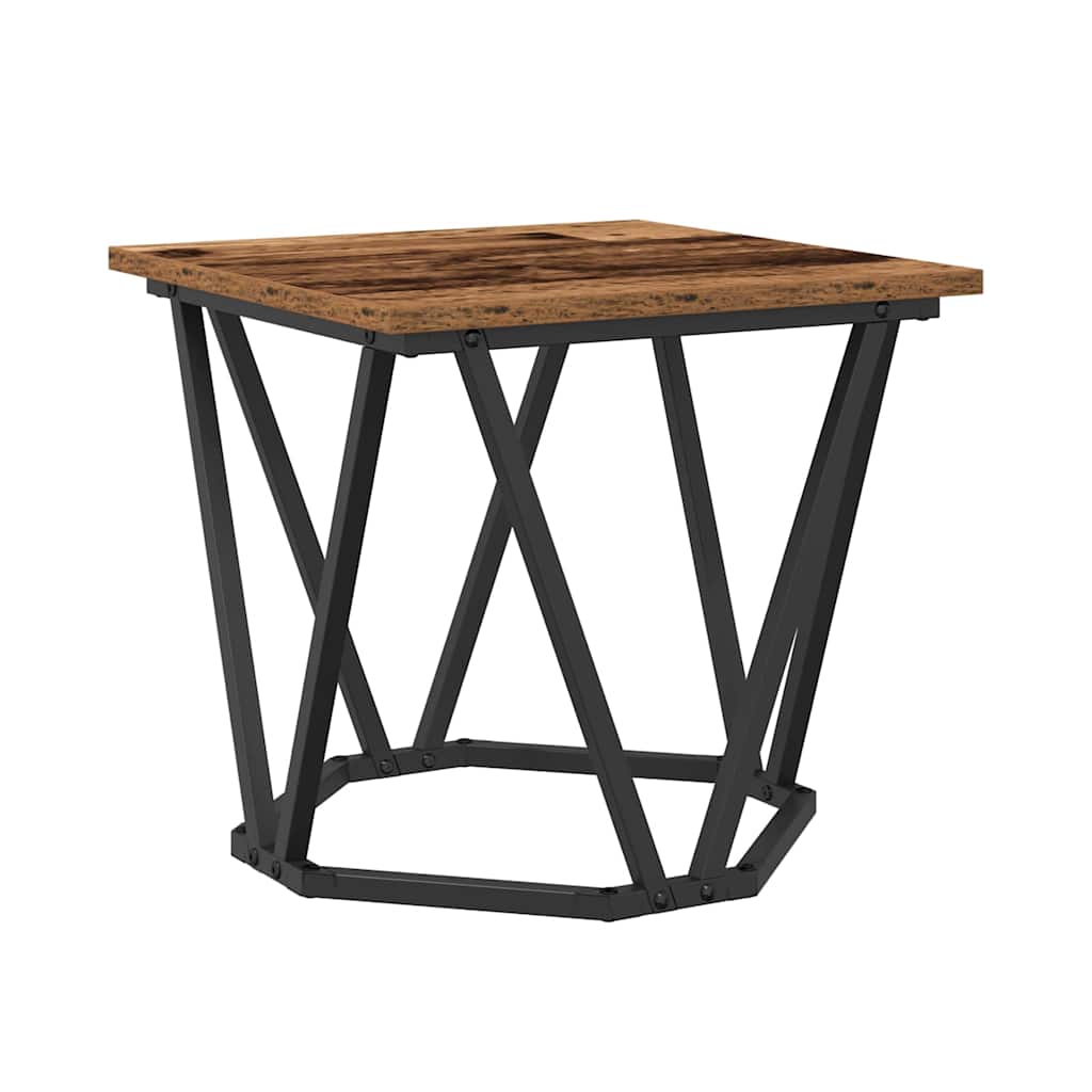 Beistelltisch-Set 2 stk. Altholz 50 x 50 x 40 cm