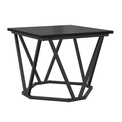 Couchtisch 3 stk. Schwarz Eichen-Optik 50 x 50 x 40 cm