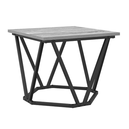 Couchtisch 3 stk. Sonoma-Grau 50 x 50 x 40 cm