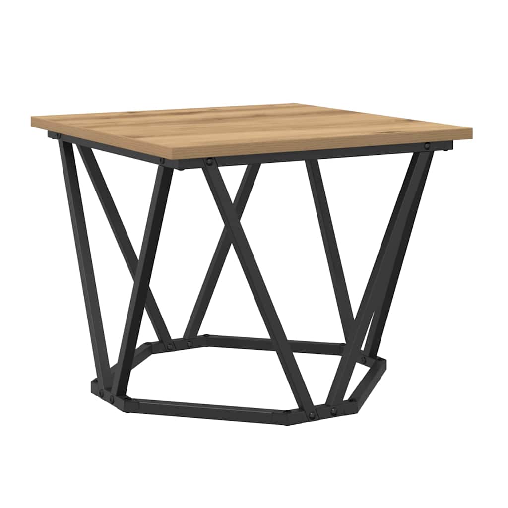 Couchtisch 3 pcs Eiche handwerklich 50 x 50 x 40 cm