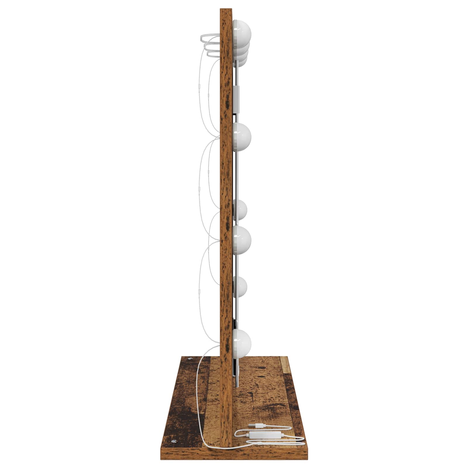 Waschtischspiegel Altholz 60 x 55 x 18 cm Rechteckig