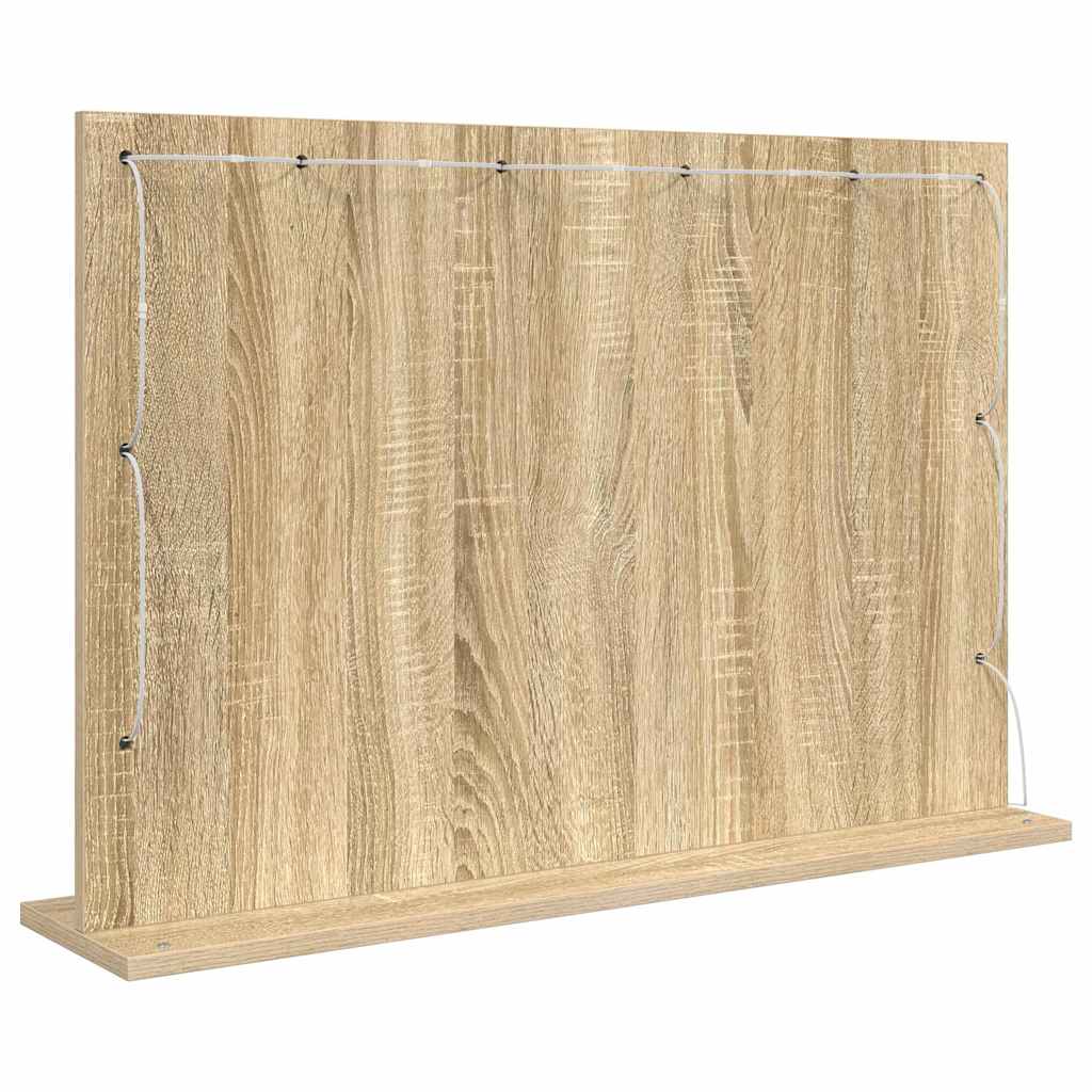 Waschtischspiegel Sonoma-Eiche 80 x 55 x 18 cm Rechteckig