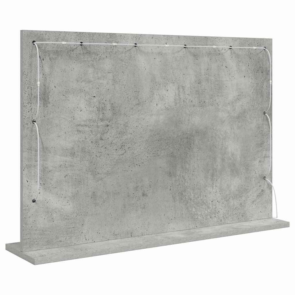 Waschtischspiegel Betongrau 80 x 55 x 18 cm Rechteckig