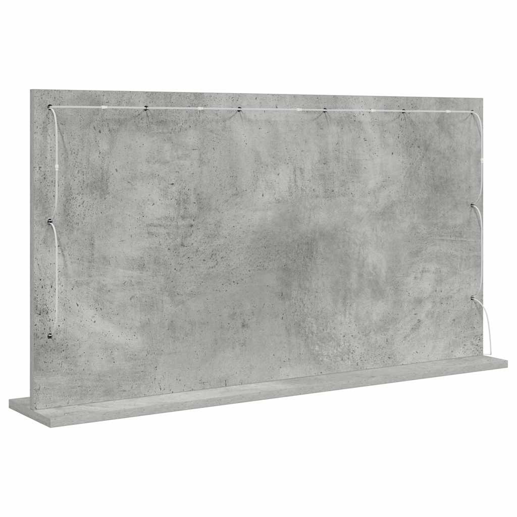Waschtischspiegel Betongrau 100 x 55 x 18 cm Rechteckig