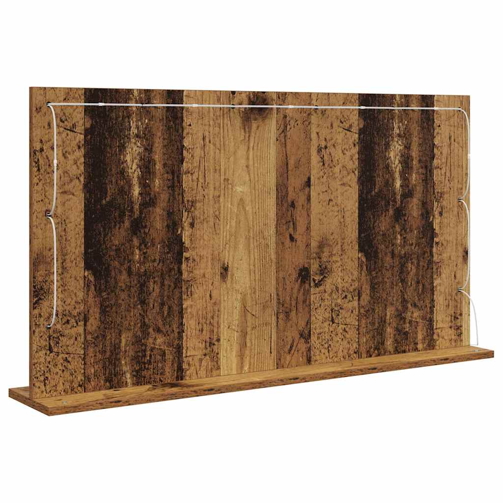 Waschtischspiegel Altholz 100 x 55 x 18 cm Rechteckig