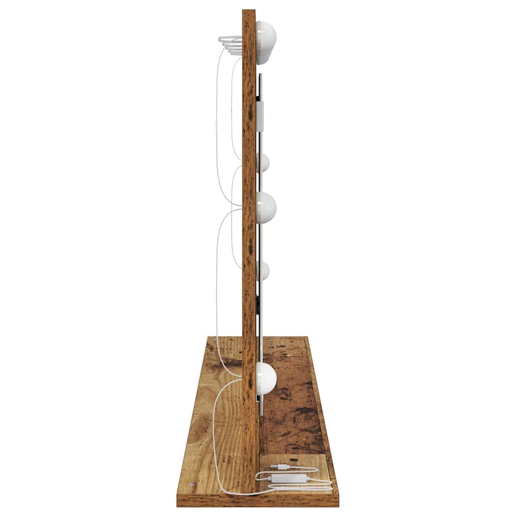 Waschtischspiegel Altholz 100 x 55 x 18 cm Rechteckig