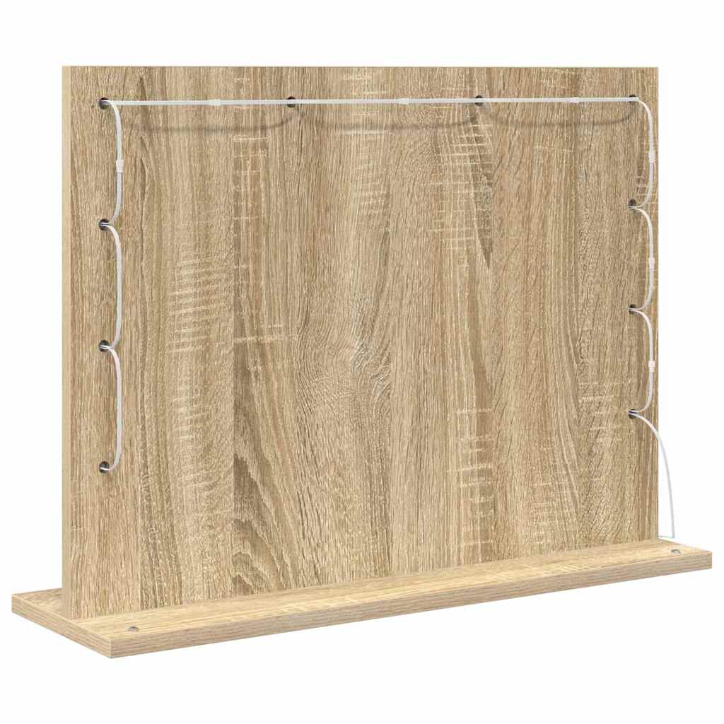 Waschtischspiegel Sonoma-Eiche 60 x 45 x 18 cm Rechteckig