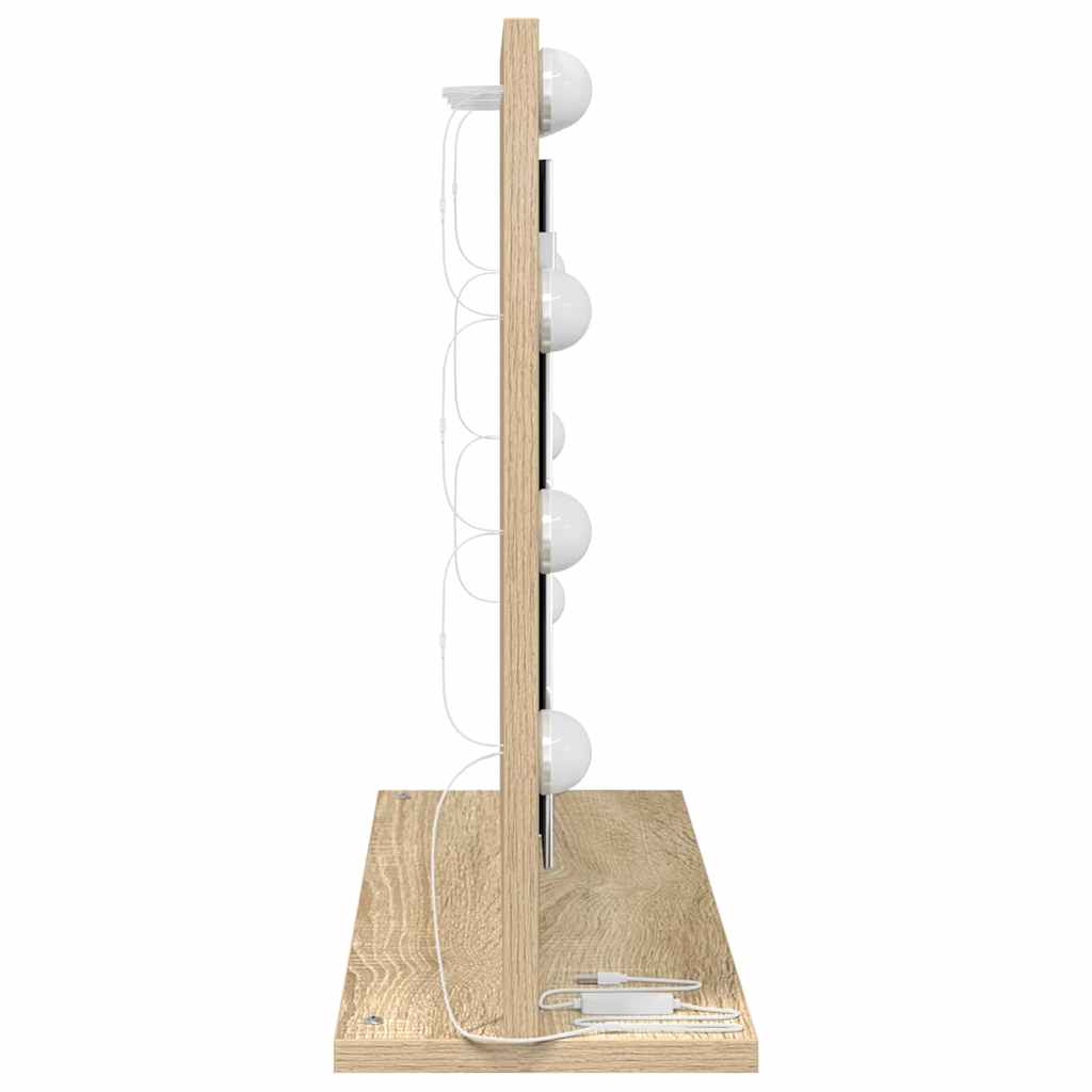 Waschtischspiegel Sonoma-Eiche 60 x 45 x 18 cm Rechteckig
