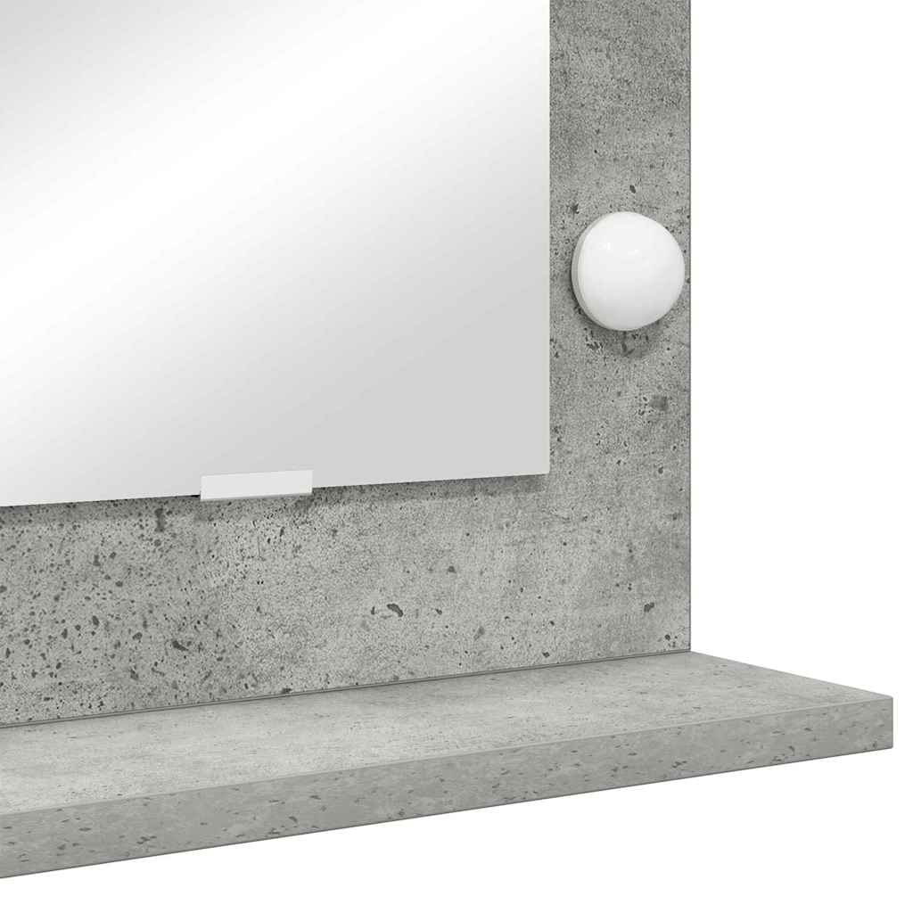 Waschtischspiegel Betongrau 60 x 45 x 18 cm Rechteckig