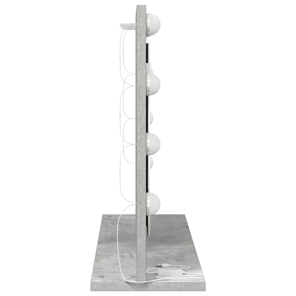 Waschtischspiegel Betongrau 60 x 45 x 18 cm Rechteckig