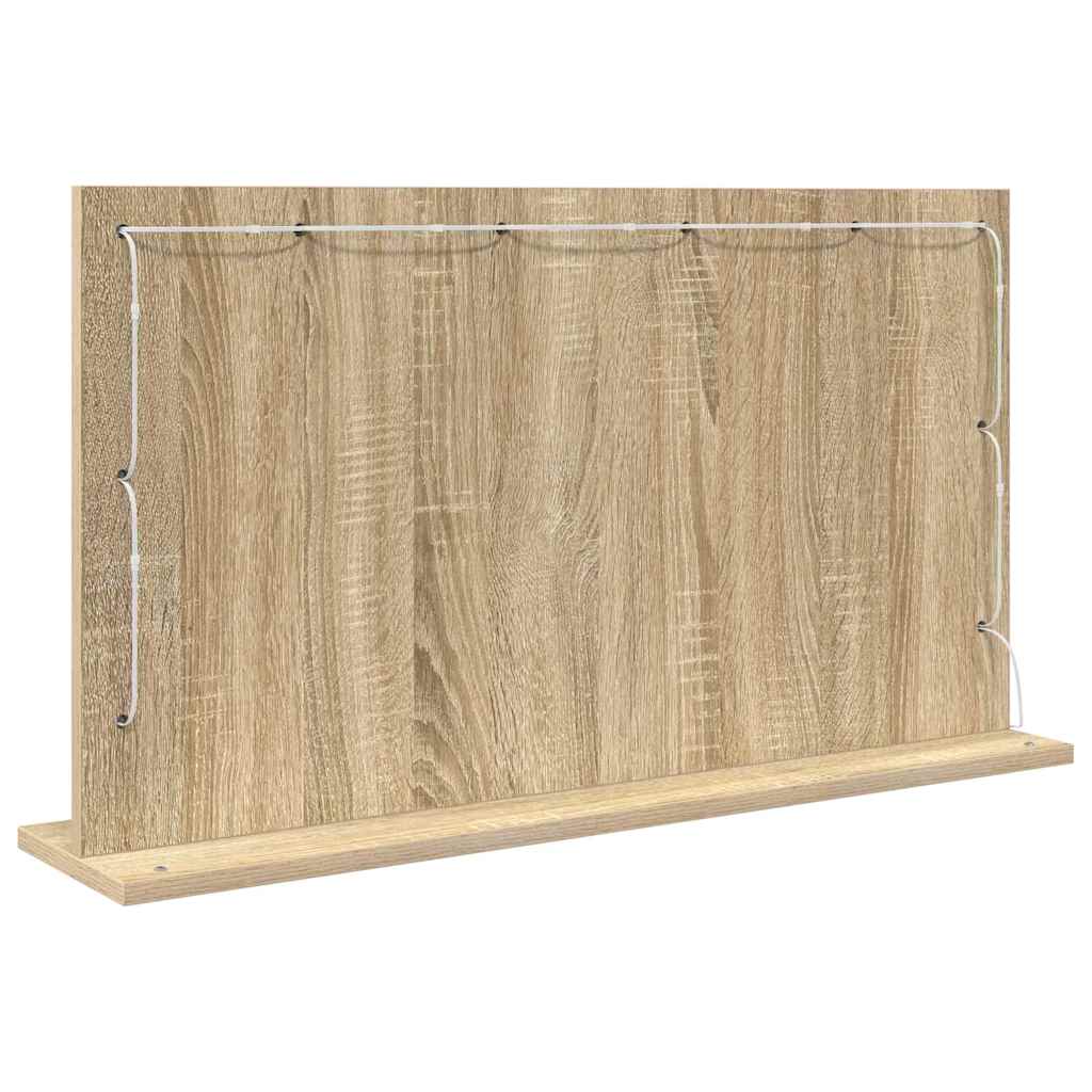 Waschtischspiegel Sonoma-Eiche 80 x 45 x 18 cm Rechteckig