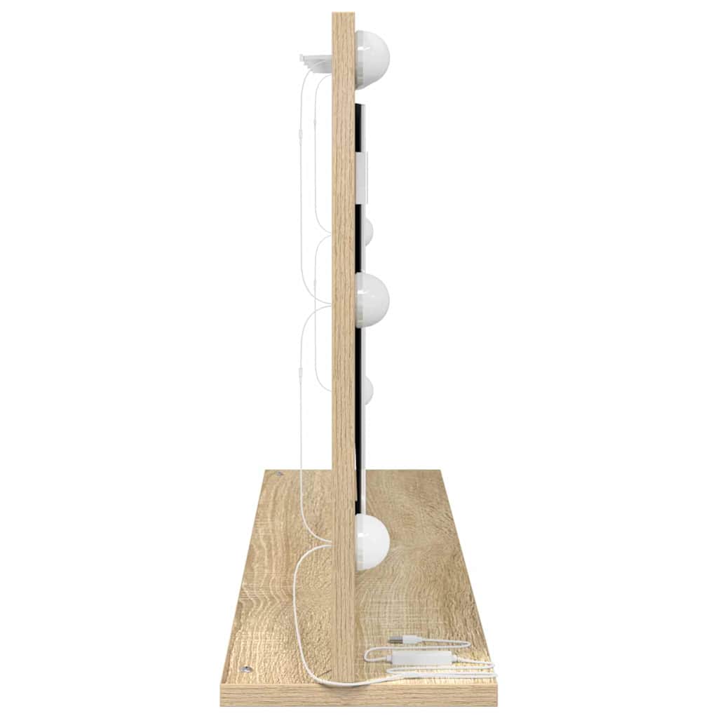 Waschtischspiegel Sonoma-Eiche 80 x 45 x 18 cm Rechteckig
