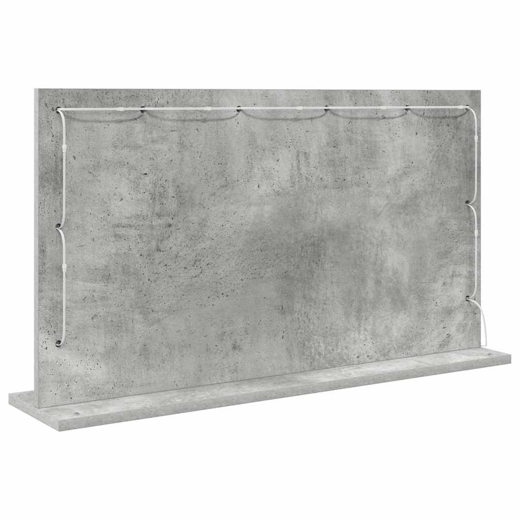 Waschtischspiegel Betongrau 80 x 45 x 18 cm Rechteckig