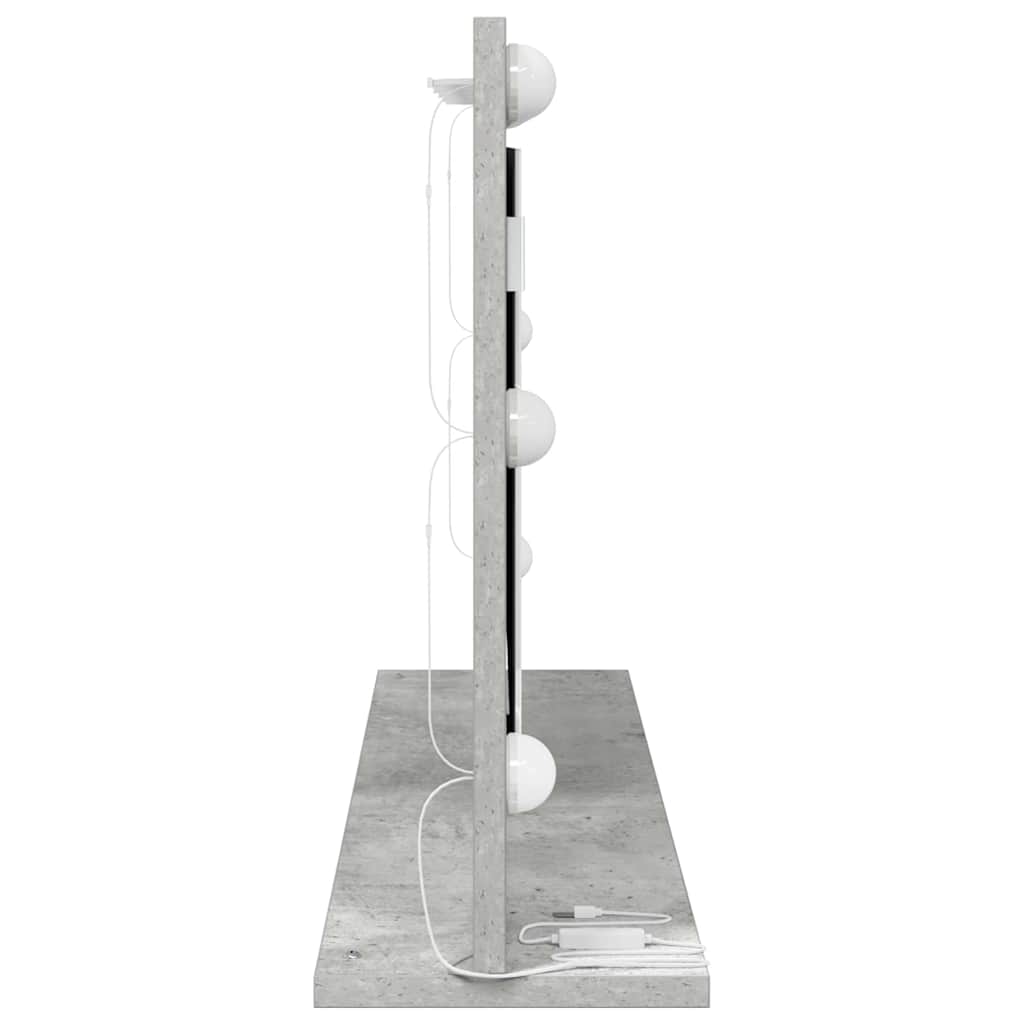 Waschtischspiegel Betongrau 80 x 45 x 18 cm Rechteckig