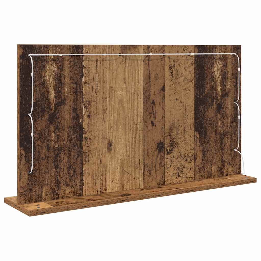 Waschtischspiegel Altholz 80 x 45 x 18 cm Rechteckig