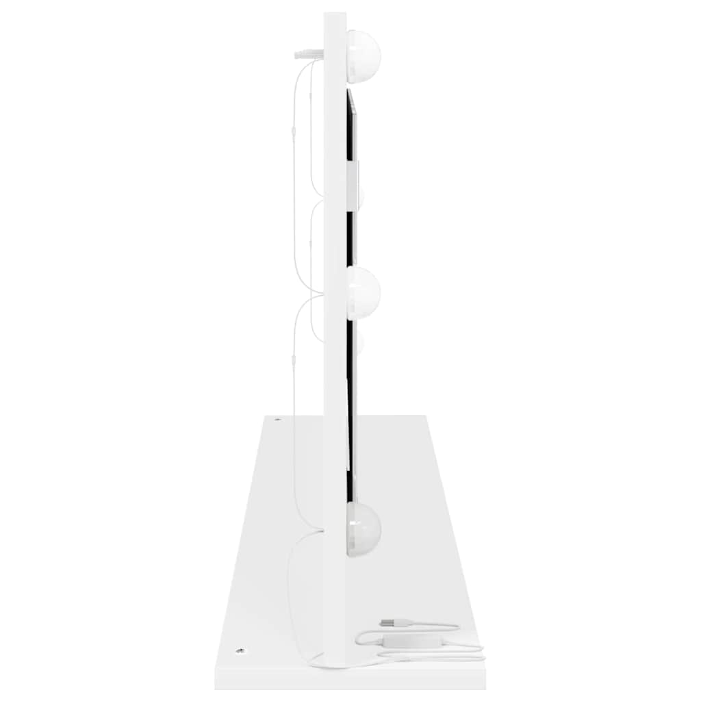 Waschtischspiegel Rechtwinklig Weiß 100 x 45 x 18 cm