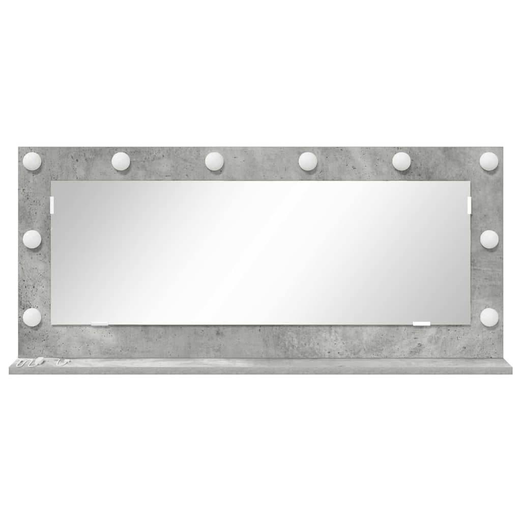 Waschtischspiegel Betongrau 100 x 45 x 18 cm Rechteckig