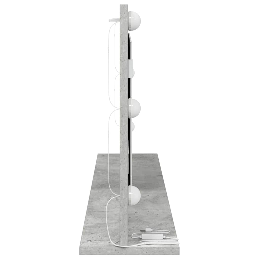Waschtischspiegel Betongrau 100 x 45 x 18 cm Rechteckig