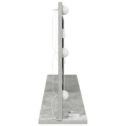 Waschtischspiegel Betongrau 100 x 45 x 18 cm Rechteckig