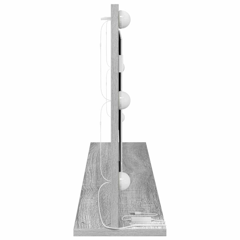 Waschtischspiegel Sonoma-Grau 100 x 45 x 18 cm Rechteckig