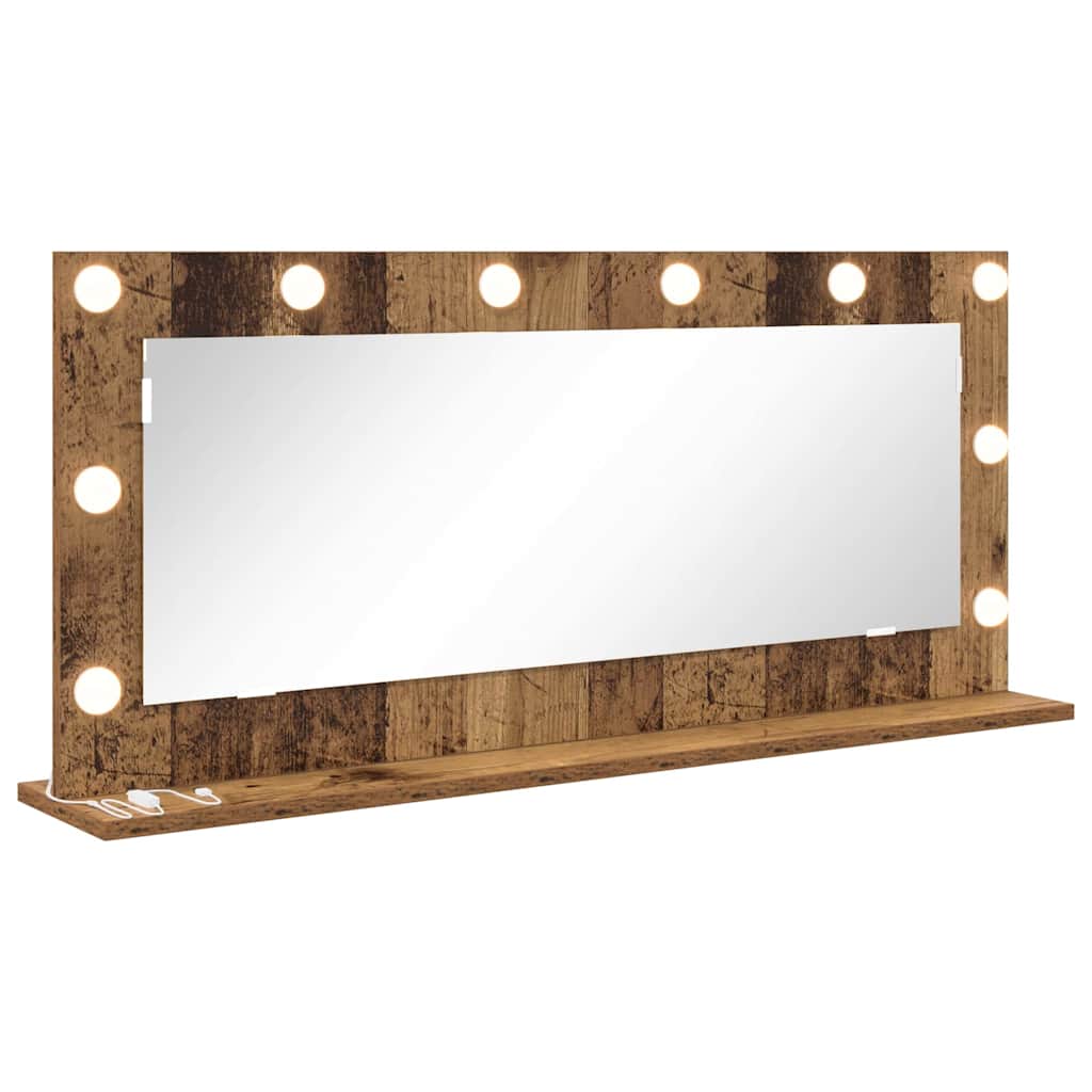 Waschtischspiegel Altholz 100 x 45 x 18 cm Rechteckig