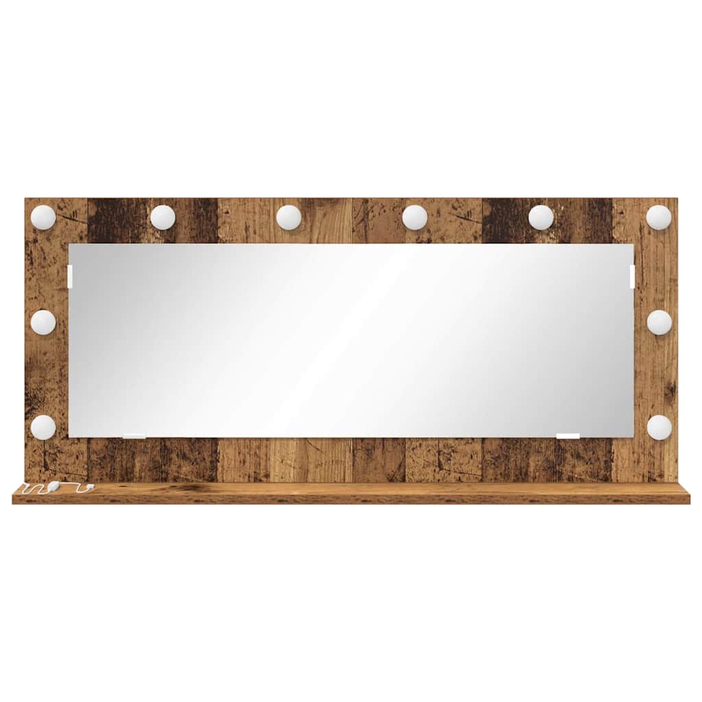 Waschtischspiegel Altholz 100 x 45 x 18 cm Rechteckig