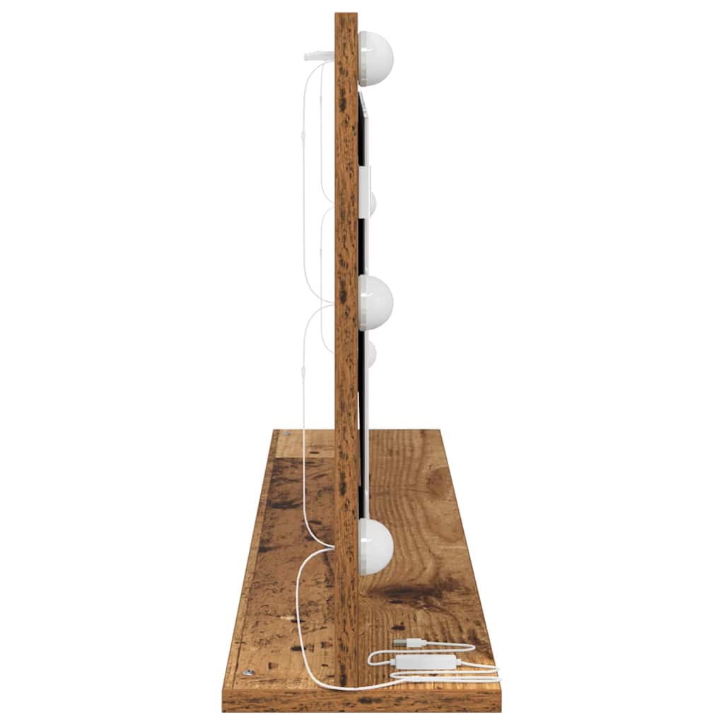 Waschtischspiegel Altholz 100 x 45 x 18 cm Rechteckig