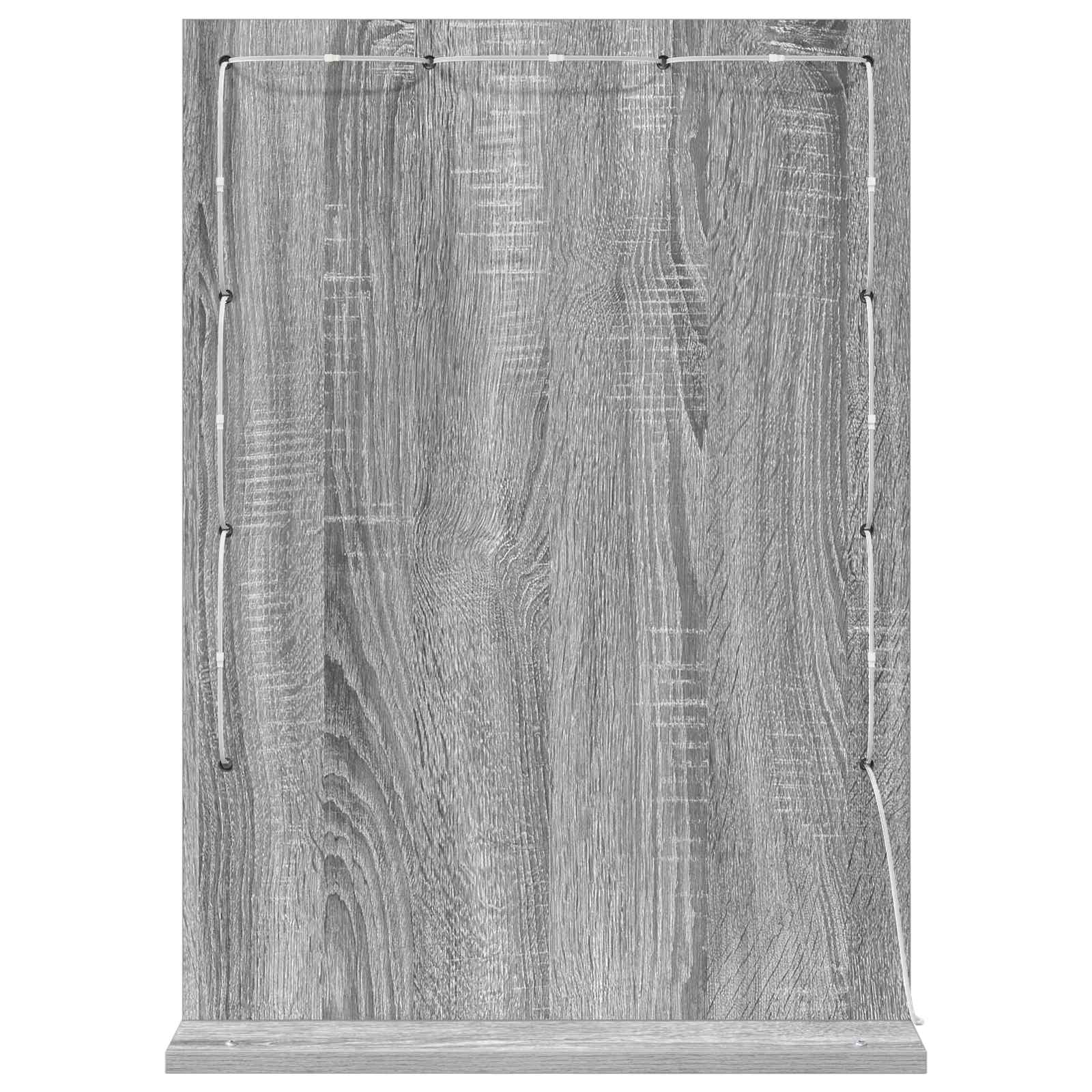 Waschtischspiegel Sonoma-Grau 70 x 50 x 18 cm Rechteckig
