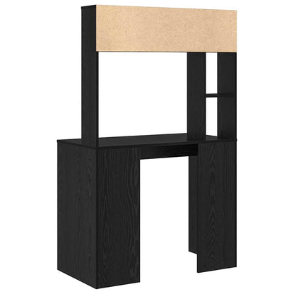 Schreibtisch Schwarz Eichen-Optik 91 x 50 x 149 cm