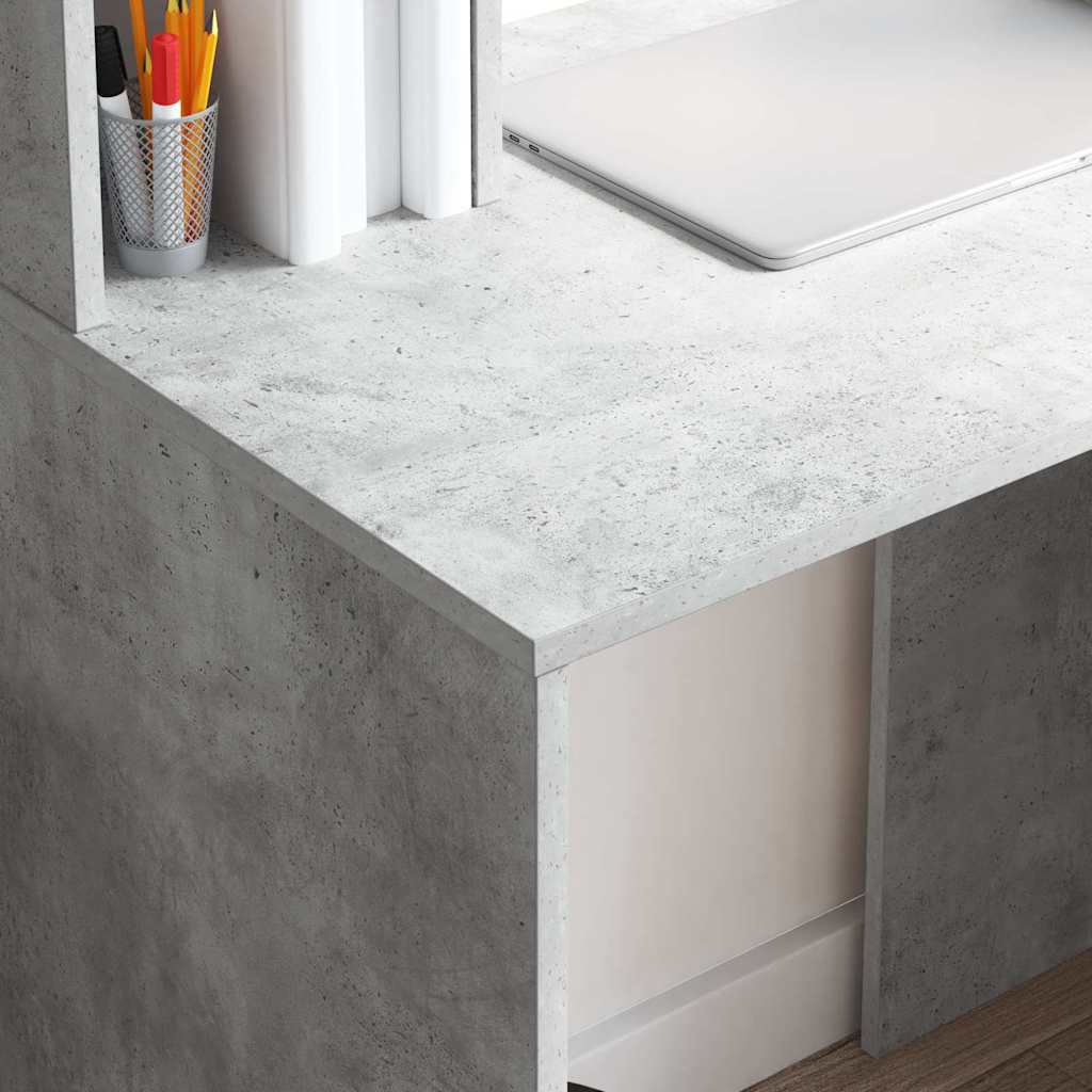 Schreibtisch Betongrau 91 x 50 x 149 cm Holzwerkstoff