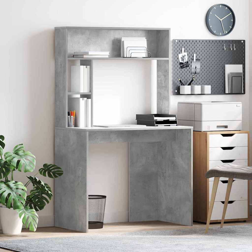 Schreibtisch Betongrau 91 x 50 x 149 cm Holzwerkstoff