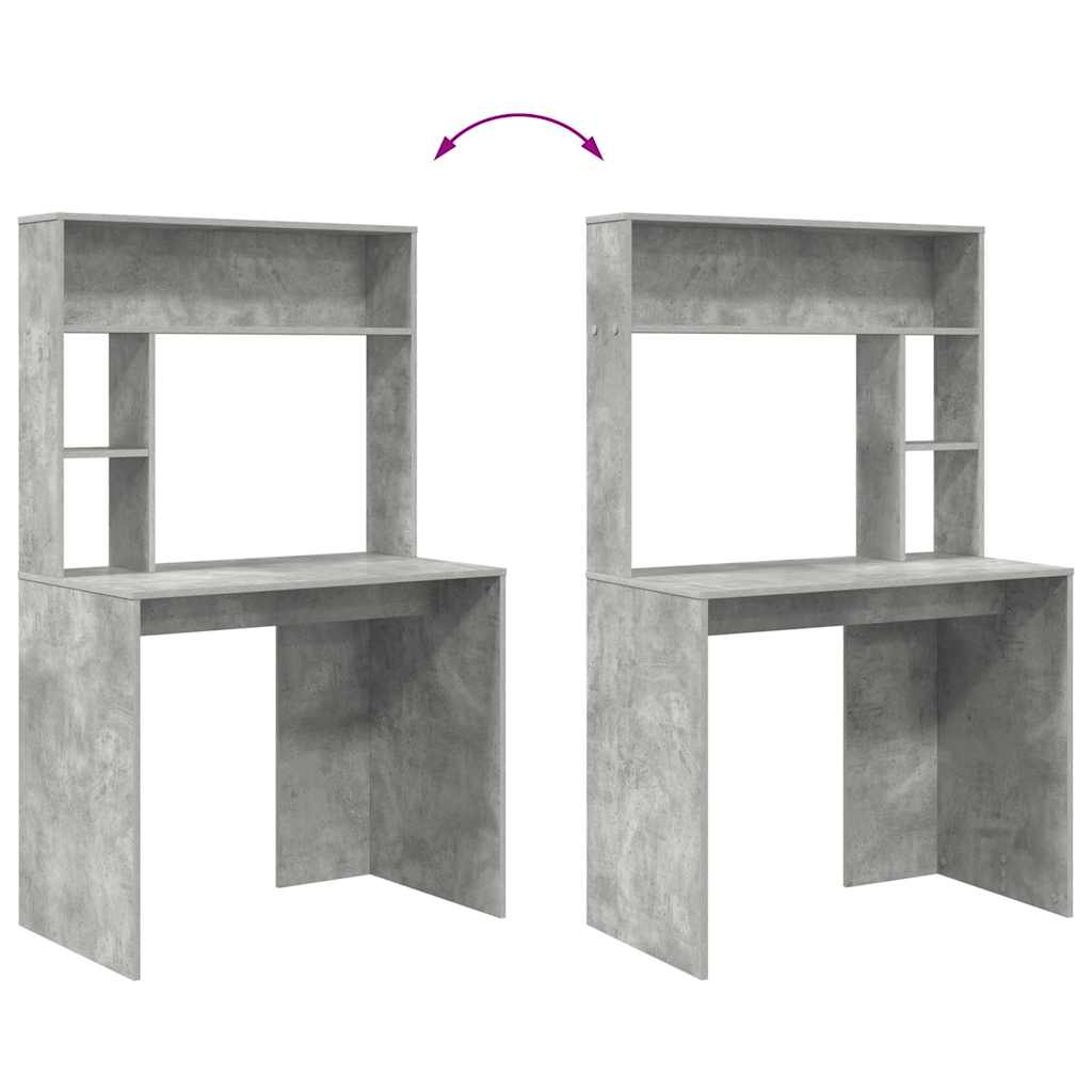 Schreibtisch Betongrau 91 x 50 x 149 cm Holzwerkstoff