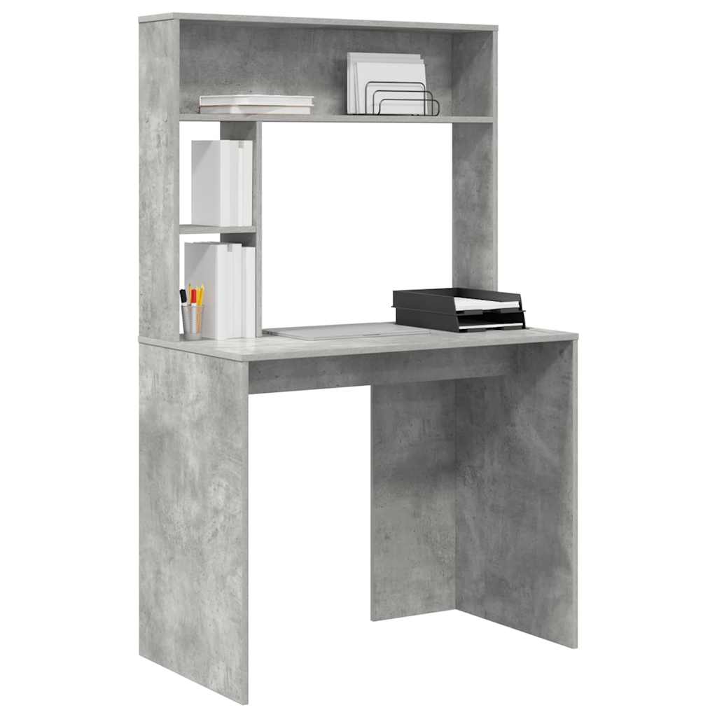 Schreibtisch Betongrau 91 x 50 x 149 cm Holzwerkstoff