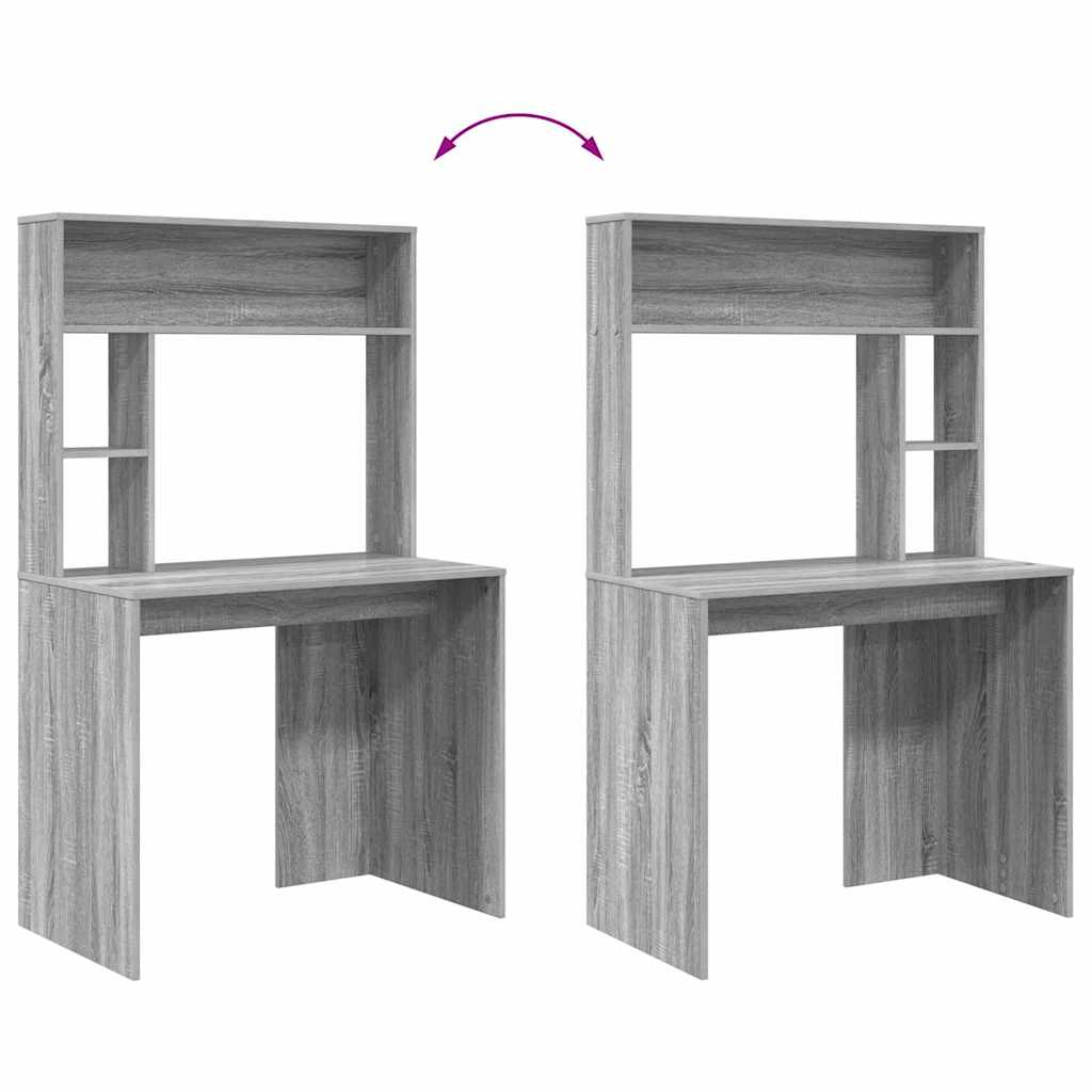 Schreibtisch Sonoma-Grau 91 x 50 x 149 cm Holzwerkstoff