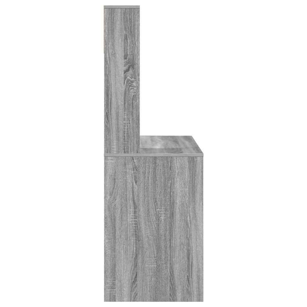 Schreibtisch Sonoma-Grau 91 x 50 x 149 cm Holzwerkstoff