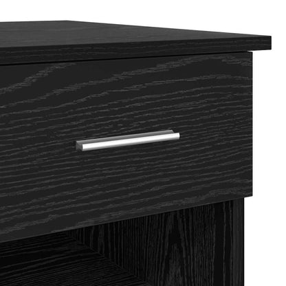 Schreibtisch Schwarz Eichen-Optik 90 x 49 x 75 cm Holzwerkstoff