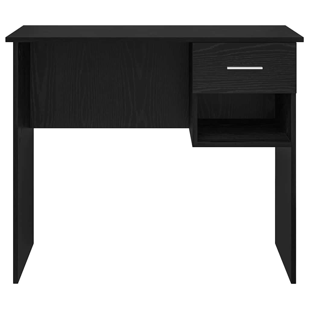 Schreibtisch Schwarz Eichen-Optik 90 x 49 x 75 cm Holzwerkstoff