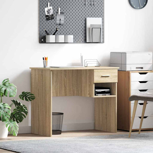 Schreibtisch Sonoma-Eiche 90 x 49,5 x 75 cm Holzwerkstoff