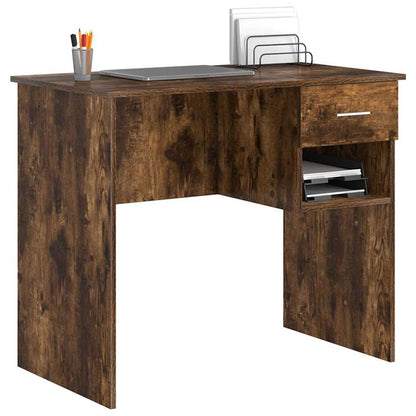 Schreibtisch Räuchereiche 90 x 49 x 75 cm Holzwerkstoff