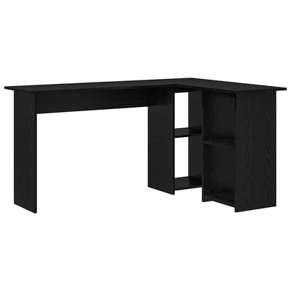Schreibtisch Schwarz Eichen-Optik 142 x 102 x 73 cm