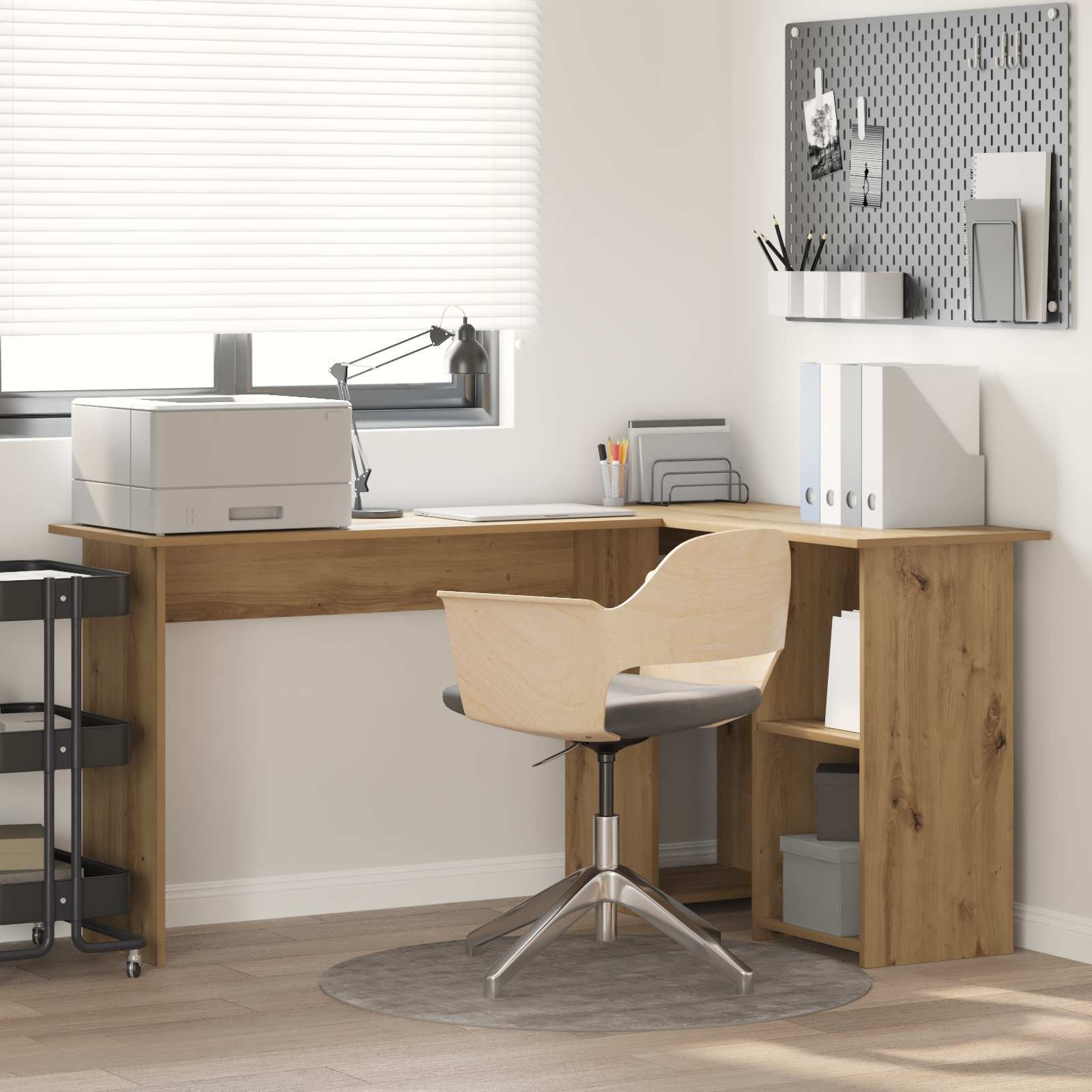 Schreibtisch Artisan-Eiche 142 x 102 x 73 cm Holzwerkstoff